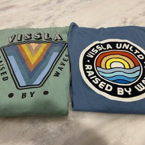 Vissla Lot of 2 S/S Shirts Men's Size XL Pre-Owned
